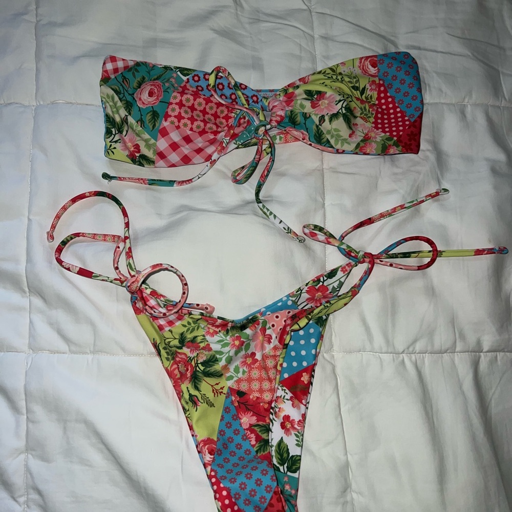 SHEIN Multicolor Patchwork Bikini Set